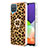 Custodia Silicone Gel Morbida Fantasia Modello Cover con Anello Supporto YB2 per Samsung Galaxy F12 Marrone