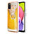 Custodia Silicone Gel Morbida Fantasia Modello Cover con Anello Supporto YB2 per Samsung Galaxy M02s Giallo