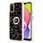 Custodia Silicone Gel Morbida Fantasia Modello Cover con Anello Supporto YB2 per Samsung Galaxy M02s Nero