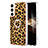 Custodia Silicone Gel Morbida Fantasia Modello Cover con Anello Supporto YB2 per Samsung Galaxy S24 5G Marrone