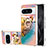 Custodia Silicone Gel Morbida Fantasia Modello Cover con Anello Supporto YB3 per Google Pixel 8 Pro 5G Multicolore