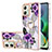 Custodia Silicone Gel Morbida Fantasia Modello Cover con Anello Supporto YB3 per Motorola Moto G54 5G Viola