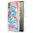 Custodia Silicone Gel Morbida Fantasia Modello Cover con Anello Supporto YB3 per Nokia C31 Blu