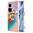 Custodia Silicone Gel Morbida Fantasia Modello Cover con Anello Supporto YB3 per Oppo Reno10 5G Multicolore