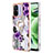 Custodia Silicone Gel Morbida Fantasia Modello Cover con Anello Supporto YB3 per Xiaomi Redmi 12C 4G Viola