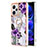 Custodia Silicone Gel Morbida Fantasia Modello Cover con Anello Supporto YB3 per Xiaomi Redmi Note 12 Pro+ Plus 5G Viola