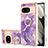 Custodia Silicone Gel Morbida Fantasia Modello Cover con Anello Supporto YB5 per Google Pixel 8 5G Viola