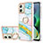 Custodia Silicone Gel Morbida Fantasia Modello Cover con Anello Supporto YB5 per Motorola Moto G54 5G