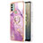 Custodia Silicone Gel Morbida Fantasia Modello Cover con Anello Supporto YB5 per Nokia C31