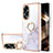 Custodia Silicone Gel Morbida Fantasia Modello Cover con Anello Supporto YB5 per Oppo A18