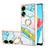 Custodia Silicone Gel Morbida Fantasia Modello Cover con Anello Supporto YB5 per Oppo A78 4G