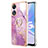 Custodia Silicone Gel Morbida Fantasia Modello Cover con Anello Supporto YB5 per Oppo A78 5G