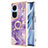 Custodia Silicone Gel Morbida Fantasia Modello Cover con Anello Supporto YB5 per Oppo Reno10 5G