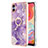 Custodia Silicone Gel Morbida Fantasia Modello Cover con Anello Supporto YB5 per Samsung Galaxy A04 4G Viola