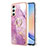 Custodia Silicone Gel Morbida Fantasia Modello Cover con Anello Supporto YB5 per Samsung Galaxy A24 4G