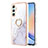 Custodia Silicone Gel Morbida Fantasia Modello Cover con Anello Supporto YB5 per Samsung Galaxy A24 4G