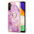 Custodia Silicone Gel Morbida Fantasia Modello Cover con Anello Supporto YB5 per Samsung Galaxy A34 5G Lavanda