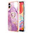 Custodia Silicone Gel Morbida Fantasia Modello Cover con Anello Supporto YB5 per Samsung Galaxy F04