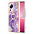 Custodia Silicone Gel Morbida Fantasia Modello Cover con Anello Supporto YB5 per Xiaomi Mi 12 Lite NE 5G Viola