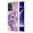 Custodia Silicone Gel Morbida Fantasia Modello Cover con Anello Supporto YB5 per Xiaomi Poco F5 5G Viola