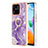 Custodia Silicone Gel Morbida Fantasia Modello Cover con Anello Supporto YB5 per Xiaomi Redmi 10 India Viola