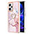 Custodia Silicone Gel Morbida Fantasia Modello Cover con Anello Supporto YB5 per Xiaomi Redmi Note 12 Explorer Rosa