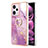 Custodia Silicone Gel Morbida Fantasia Modello Cover con Anello Supporto YB5 per Xiaomi Redmi Note 12 Pro 5G Lavanda