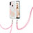 Custodia Silicone Gel Morbida Fantasia Modello Cover con Cinghia Cordino Mano Y01B per Samsung Galaxy M11 Rosa