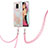 Custodia Silicone Gel Morbida Fantasia Modello Cover con Cinghia Cordino Mano Y01B per Xiaomi Poco M2 Pro Rosa