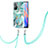 Custodia Silicone Gel Morbida Fantasia Modello Cover con Cinghia Cordino Mano Y01B per Xiaomi Redmi Note 11T 5G Verde Pastello