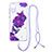 Custodia Silicone Gel Morbida Fantasia Modello Cover con Cinghia Cordino Mano Y01X per Samsung Galaxy A03 Core