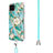 Custodia Silicone Gel Morbida Fantasia Modello Cover con Cinghia Cordino Mano Y02B per Samsung Galaxy M12