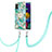 Custodia Silicone Gel Morbida Fantasia Modello Cover con Cinghia Cordino Mano Y02B per Samsung Galaxy M40S Verde