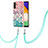 Custodia Silicone Gel Morbida Fantasia Modello Cover con Cinghia Cordino Mano Y03B per Samsung Galaxy A04s