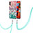 Custodia Silicone Gel Morbida Fantasia Modello Cover con Cinghia Cordino Mano Y03B per Samsung Galaxy A11 Colorato