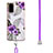 Custodia Silicone Gel Morbida Fantasia Modello Cover con Cinghia Cordino Mano Y03B per Samsung Galaxy S20