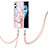 Custodia Silicone Gel Morbida Fantasia Modello Cover con Cinghia Cordino Mano Y05B per Realme 9i 4G Rosa