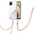 Custodia Silicone Gel Morbida Fantasia Modello Cover con Cinghia Cordino Mano Y05B per Samsung Galaxy A12 5G Bianco