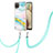 Custodia Silicone Gel Morbida Fantasia Modello Cover con Cinghia Cordino Mano Y05B per Samsung Galaxy A12 5G Colorato