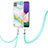 Custodia Silicone Gel Morbida Fantasia Modello Cover con Cinghia Cordino Mano Y05B per Samsung Galaxy A22 5G Colorato