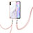 Custodia Silicone Gel Morbida Fantasia Modello Cover con Cinghia Cordino Mano Y05B per Xiaomi Redmi 9AT Bianco