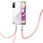 Custodia Silicone Gel Morbida Fantasia Modello Cover con Cinghia Cordino Mano Y05B per Xiaomi Redmi Note 10S 4G Bianco