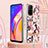 Custodia Silicone Gel Morbida Fantasia Modello Cover con Cinghia Cordino Mano Y06B per Oppo Reno5 Z 5G