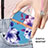 Custodia Silicone Gel Morbida Fantasia Modello Cover con Cinghia Cordino Mano Y06B per Samsung Galaxy F12