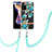 Custodia Silicone Gel Morbida Fantasia Modello Cover con Cinghia Cordino Mano Y06B per Xiaomi Mi 11i 5G (2022) Ciano