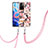Custodia Silicone Gel Morbida Fantasia Modello Cover con Cinghia Cordino Mano Y06B per Xiaomi Poco M4 Pro 5G Rosa