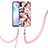Custodia Silicone Gel Morbida Fantasia Modello Cover con Cinghia Cordino Mano Y06B per Xiaomi Redmi 9i Rosa