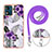 Custodia Silicone Gel Morbida Fantasia Modello Cover con Cinghia Cordino Mano YB3 per Motorola Moto E13