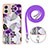 Custodia Silicone Gel Morbida Fantasia Modello Cover con Cinghia Cordino Mano YB3 per Motorola Moto G53j 5G