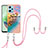 Custodia Silicone Gel Morbida Fantasia Modello Cover con Cinghia Cordino Mano YB3 per Xiaomi Poco X5 5G Multicolore
